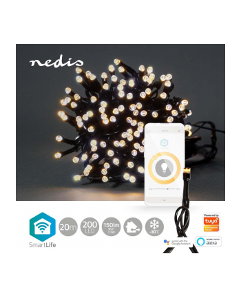 Nedis Oświetlenie Dekoracyjne Lekki Łańcuch Do Dekoracji Czarny 200 Lamp Led 2,33 W G (Wifilx01W200)