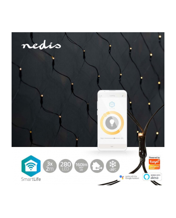 Nedis Oświetlenie Dekoracyjne Lekki Łańcuch Do Dekoracji Czarny 280 Lamp Led 3,1 W G (Wifilxn01W280)