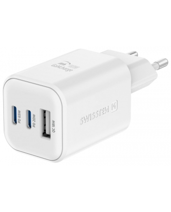 Swissten Sieciowa Gan 65W Pd 2X Usb C 1Xusb A Biała