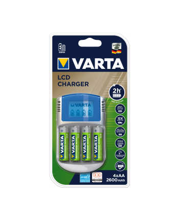 Ładowarka VARTA PP LCD CHARGER (+4xAA 2700&12V&USB)  - 1 szt
