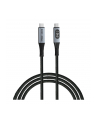 Kabel Verbatim USB-C(M) - USB-C(M) z wyświetlaczem, 1,2m, 240W, PD, czarny - nr 1