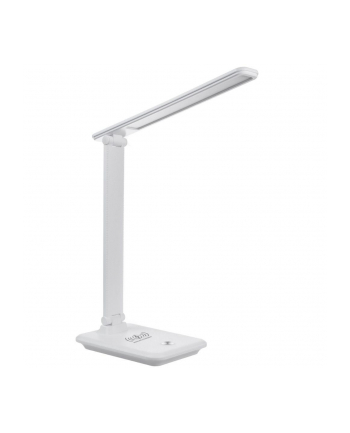 Lampka biurkowa LED Maclean MCE616 W, max. 9W, 220-240V AC, możliwość zmiany barwy, ściemnialna, ładowarka bezprz., 450lm, biała