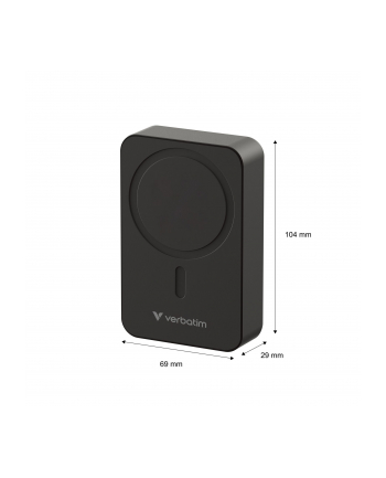 Powerbank Verbatim Charge 'n' Go Essentials Magnetic Wireless 20000mAh USB-C PD 3.0 Black