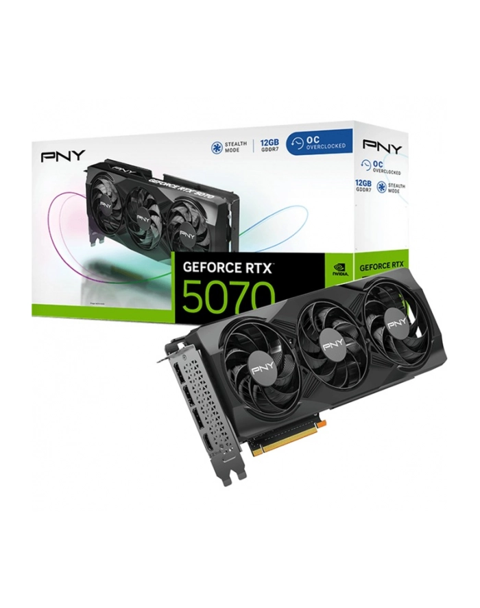 pny Karta graficzna GeForce RTX5070 OC 3F 12GB 192-bit 672GB/s główny