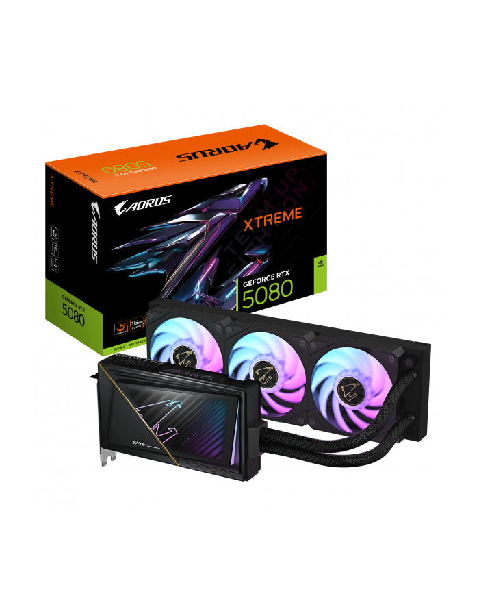 Karta VGA Gigabyte AORUS GeForce RTX 5080 XTREME WATERFORCE 16G 16GB GDDR7 256bit HDMI+3xDP PCIe5.0 główny