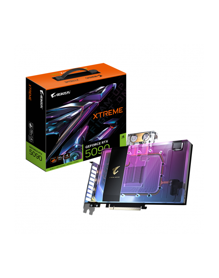 Karta VGA Gigabyte AORUS GeForce RTX 5090 XTREME WATERFORCE WB 32G 32GB GDDR7 512bit HDMI+3xDP PCIe5.0 główny