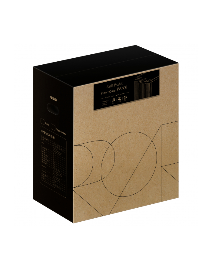 Obudowa Asus PROART PA401 WOOD METAL PWM BLACK ATX główny