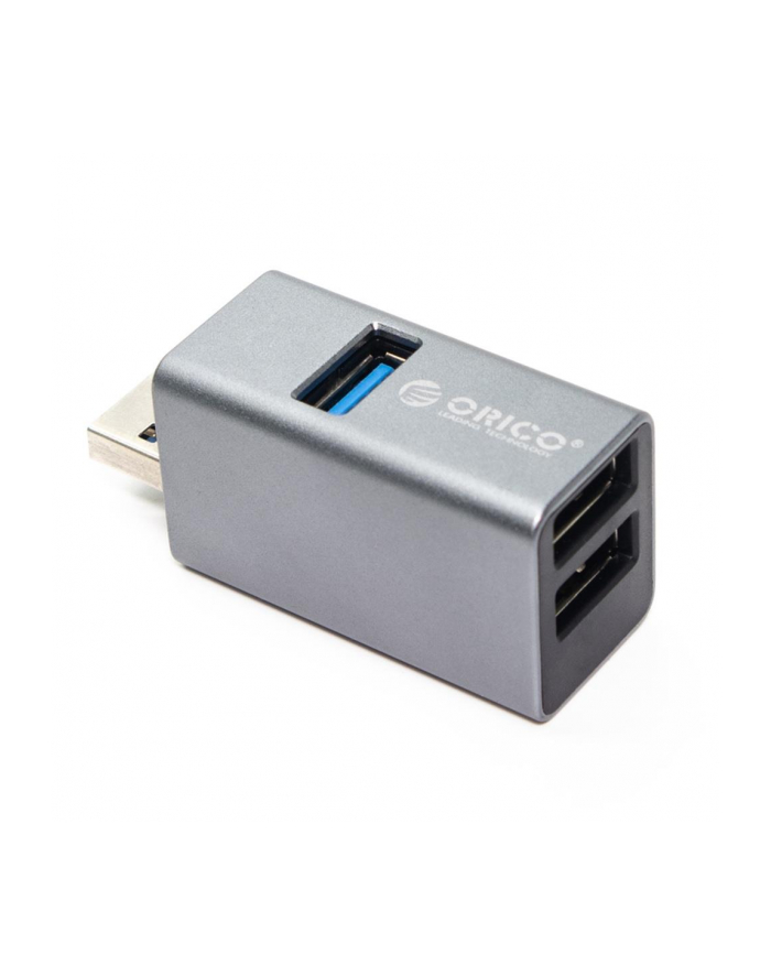 HUB USB-A Orico MINI-U32L-GY-BP 3x USB-A 5 Gbps, aluminiowy główny