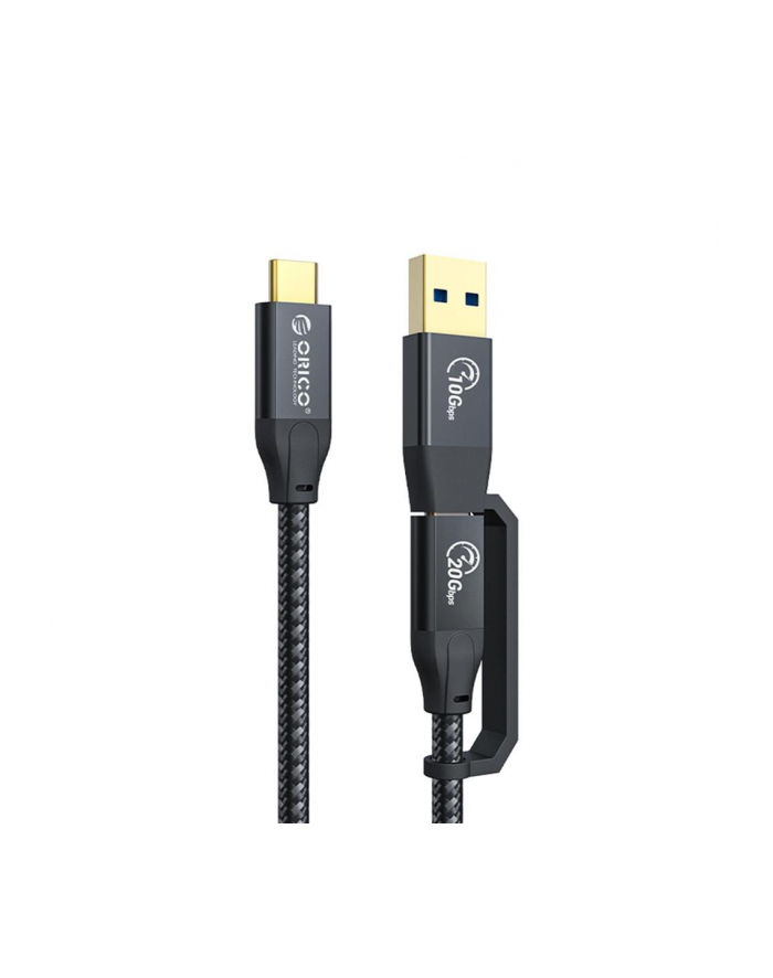 Kabel USB Orico  ACC32-03-BK-BP USB-C - USB-C+USB-A 20 Gbps, 4K, 100W, 0,3m główny