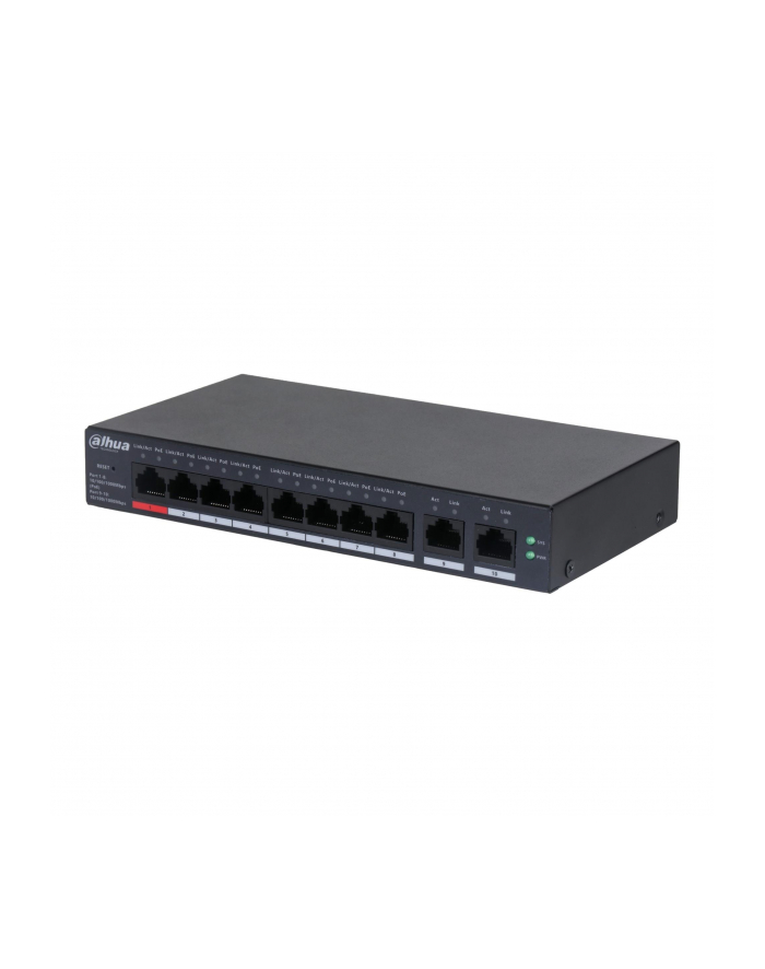 Switch zarządzalny Dahua CS4010-8GT-110 8x1GbE 2x1GbE uplink PoE 110W główny