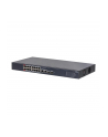Switch zarządzalny Dahua SG4020LP 16x1GbE 2x1GbE uplink 2xSFP uplink PoE 190W - nr 1