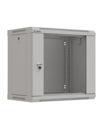 Landberg Szafa instalacyjna Rack wisząca 19'' 9U 540x350 szara Drzwi przeszklone Lanberg (flat pack)