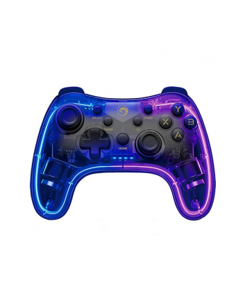 Gamepad Marvo GHOST 40, bezprzewodowy, LED,  17 przycisków, przezroczysty