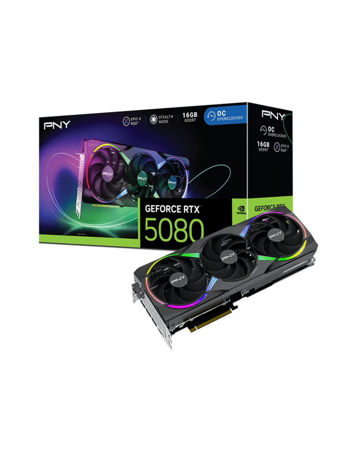pny technologies Karta graf PNY GeForce RTX 5080 16GB ARGB OC 3-FAN główny