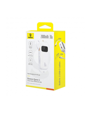 BASEUS POWERBANK QPOW2 20000MAH 30W (BIAŁY) nr 2