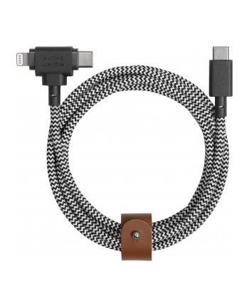 Native Union Belt Universal Cable USB-A – micro-USB/Lightning/USB-C zebra (BELTCCLZEBNP)