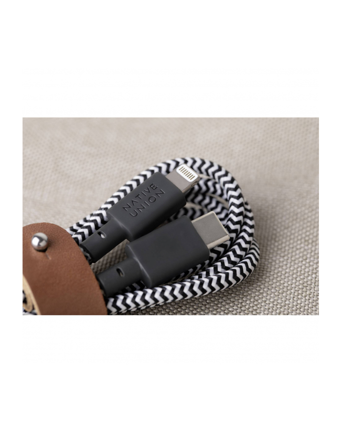 NATIVEUNION BELT CABLE USB-C LIGHTNING ZEBRA - KABEL USB-C DO LIGHTNING (IKLNUBCCZ) główny