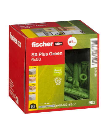 Fischer Kołek Ekspansywny Sx Plus Green 567808 6Mm (Sxplusgreen)