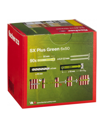 Fischer Kołek Ekspansywny Sx Plus Green 567808 6Mm (Sxplusgreen)