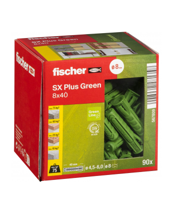 Fischer Kołek Ekspansywny Sx Plus Green 567809 8mm