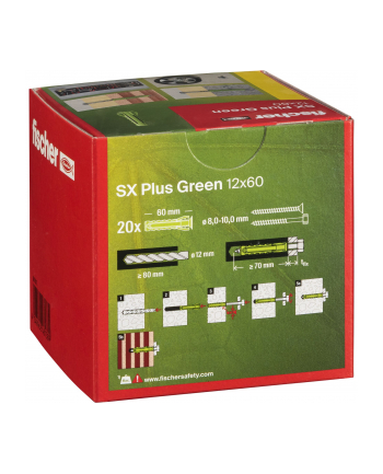 Fischer Kołek Ekspansywny Sx Plus Green 567812 12mm