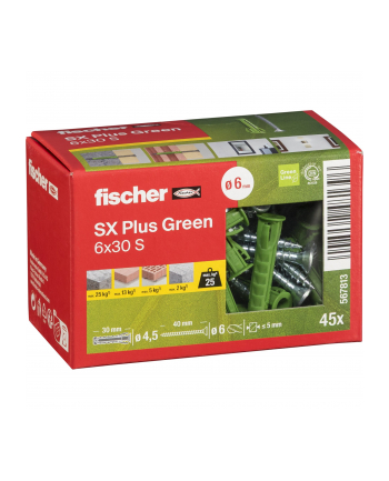 Fischer Kołek Ekspansywny Sx Plus Green 567813 6mm