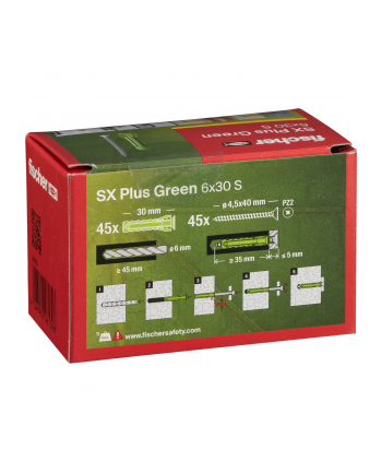 Fischer Kołek Ekspansywny Sx Plus Green 567813 6mm