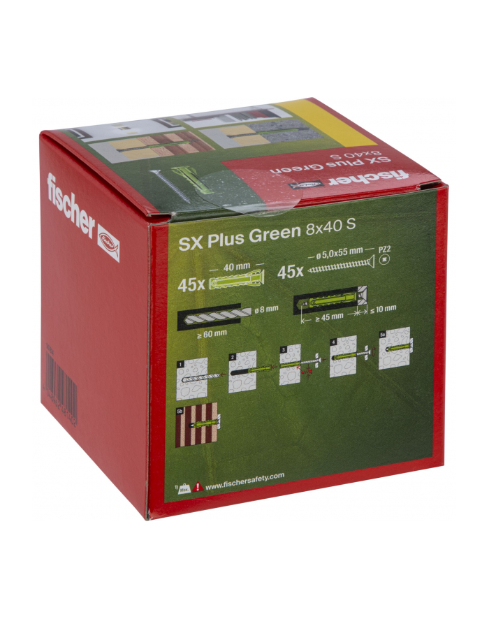 Fischer Kołek Ekspansywny Sx Plus Green 567814 8mm główny
