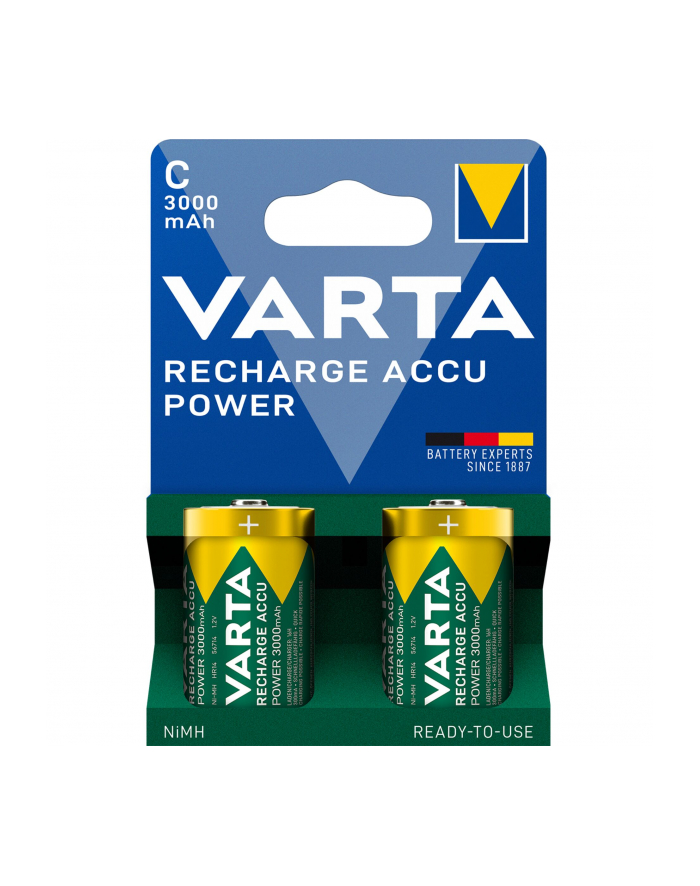 1x2 Varta Recharge Accu Power C Baby 3000 mAh główny