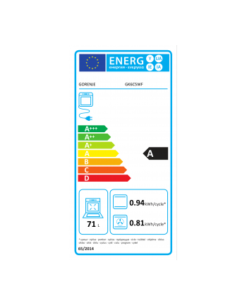 gorenje Kuchnia gazowo-elektryczna GK6C5WF