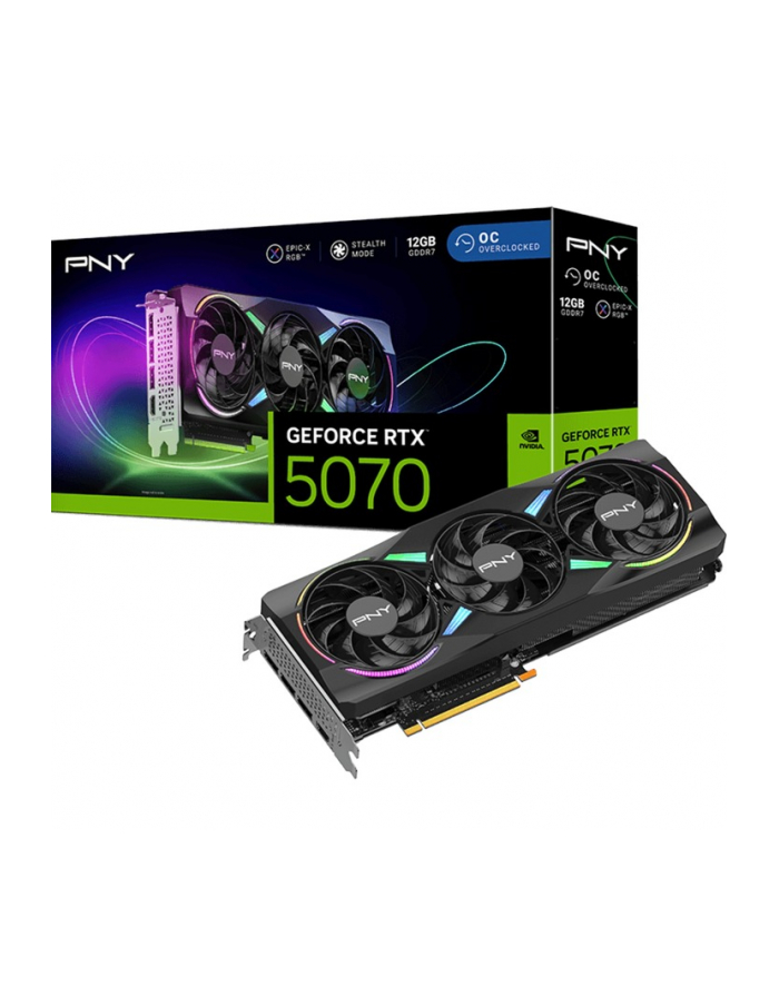 pny Karta graficzna GeForce RTX5070 OC ARGB 3F 12GB 192-bit 672GB/s główny