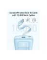 anker Powerbank ZOLO 10000mAh 30W wbudowany kabel USB-C, niebieski - nr 3