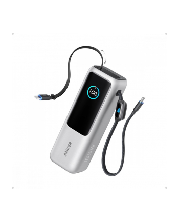 anker Powerbank ZOLO 25000mAh 165W wbudowany kabel USB-C srebrny
