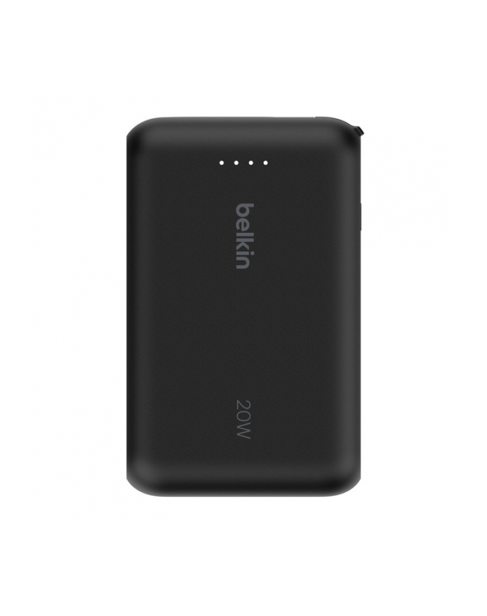 belkin PowerBank BoostCharge 10k mAh 20w wbudowany kabel-C, port-C, czarny główny