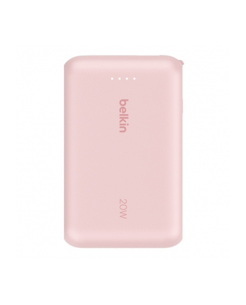 belkin PowerBank BoostCharge 10k mAh 20w wbudowany kabel-C, port-C, różowy