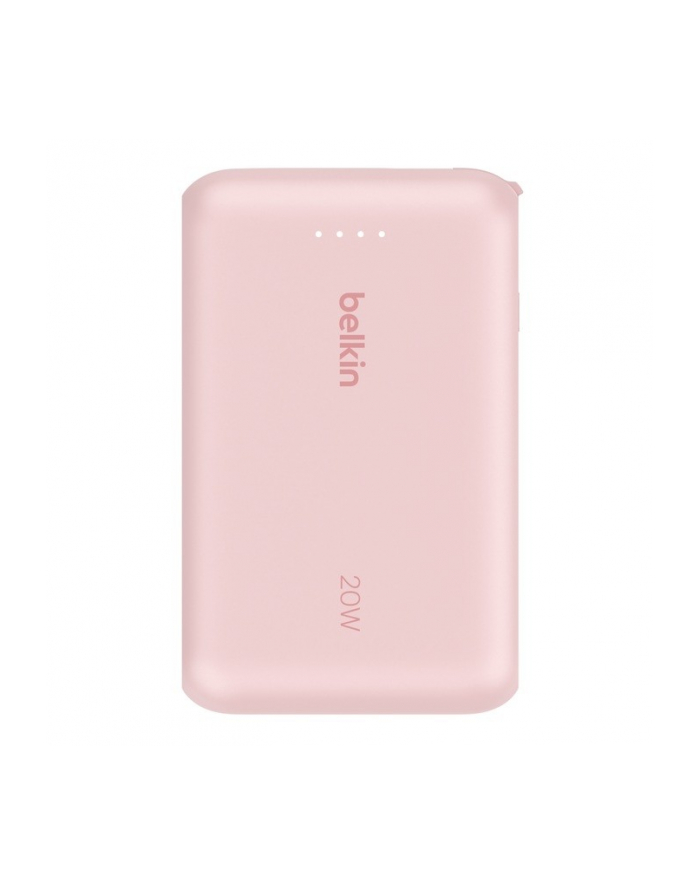 belkin PowerBank BoostCharge 10k mAh 20w wbudowany kabel-C, port-C, różowy główny