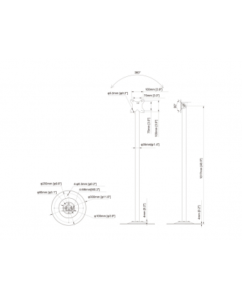 Multibrackets M Pro Single Pole Floorbase (7350105210549)