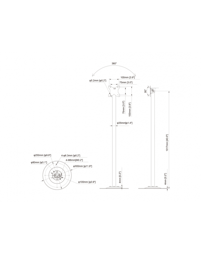 Multibrackets M Pro Single Pole Floorbase (7350105210549) główny