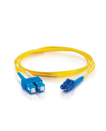 C2G  LC-SC 9/125 OS1 DUPLEX SINGLEMODE PVC FIBER OPTIC CABLE (LSZH) - PATCH CABLE - 2 M - YELLOW  (85587)