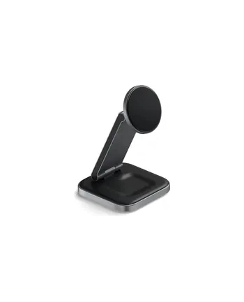 Satechi 3-in-1 Foldable Charging Stand - składana podstawka ładująca Qi2 do trzech urządzeń (US,CAN,EU,UK) Gwiezdna szarość(ST-Q31FM-EA)