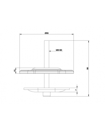 Multibrackets M VESA Deskmount Officeline Grommet Base Black (7350073735884)