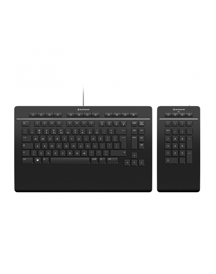 3Dconnexion Keyboard Pro with Numpad Klawiatura i blok numeryczny UK English Czarny (3DX700096) wersja QWERTY UK główny