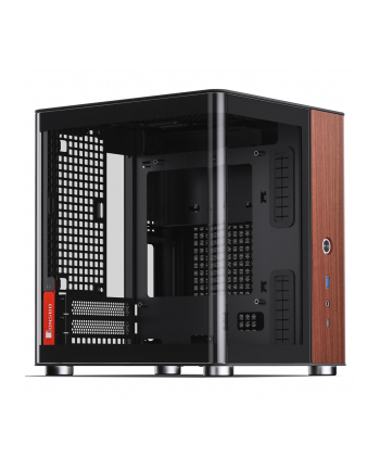 Jonsbo Tk-0 Pc Gehäuse, Mini-Tower, Mini-Itx, Tempered Glass, Holz - Schwarz (TK0BLACK)