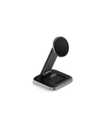 Satechi 2-in-1 Foldable Charging Stand - składana podstawka ładująca Qi2 do dwóch urządzeń (space gray) (ST-Q21FM)
