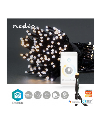 Nedis Dekoracja Świąteczna Wifilx02W100 Oświetlenie Dekoracyjne Lekki Łańcuch Do Dekoracji Biały 100 Lamp(Y) Led 3,21 W G
