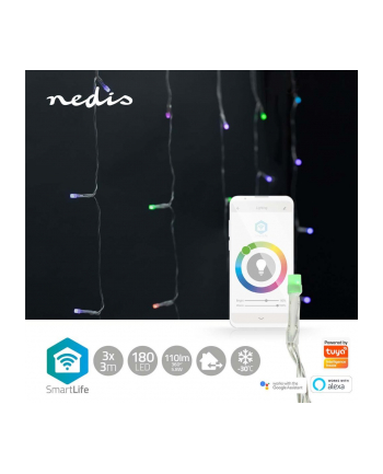 Nedis Dekoracja Świąteczna Wifilxc01C180 Oświetlenie Dekoracyjne Lekki Łańcuch Do Dekoracji Biały 180 Lamp(Y) Led 5,82 W G