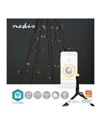 Nedis Dekoracja Świąteczna Wifilxt01W200 Oświetlenie Dekoracyjne Lekki Łańcuch Do Dekoracji Czarny 200 Lamp(Y) Led 4,21 W G