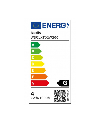 Nedis Dekoracja Świąteczna Smartlife Dekorative Led Wi Fi Warm Bis Kühlen Weiß 200 Led'S 10X2 M Lekki Łańcuch Do Dekoracji Czarny 200 Lam