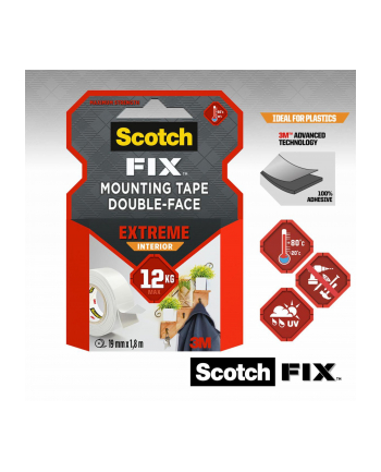 3m Scotch Fix Extr. Doppels. Klebeb 19mmx1,8m Extreme biały