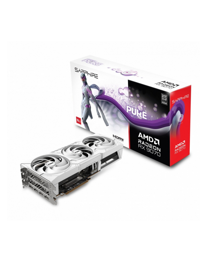 sapphire technology Karta graficzna Radeon RX 9070 PURE 16GB OC GDDR6 256bit 2DP/2HDMI główny